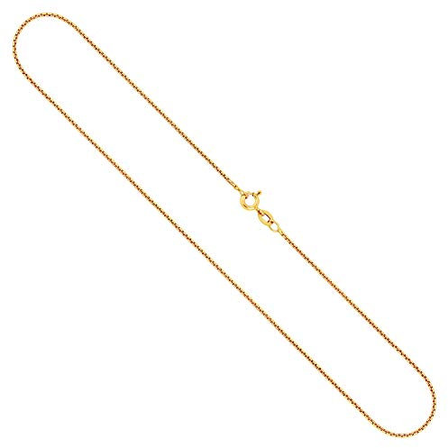EDELIND Goldkette, Venezianerkette rund geschlagen Gelbgold 375/9 K, Länge 65 cm, Breite 1.2 mm, Gewicht ca. 4.5 g., NEU