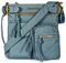 Montana West Mittelgroße Umhängetasche für Damen Schultertaschen Multi Pocket leichte Reisetasche Ultra weiches gewaschenes Leder 046, 046jean, Small