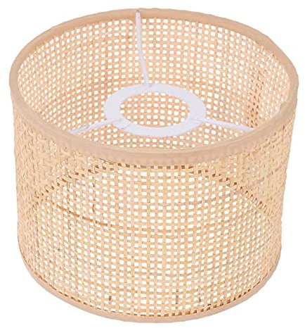 SOLUSTRE Gewebte Lampenschirm Rattan Nachttischlampe Schirm E27 Wandlampe Schirm Stil A Landhausstil Schutzhülle für Tischlampe Deckenleuchte Wandleuchte Zimmer Hotel Zuhause Dekoration