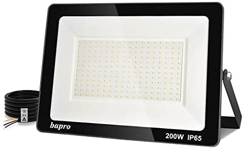 loyal 200W 20000LM LED Strahler Außen 6000K Kaltweiß LED Außenstrahler, IP65 Wasserdicht LED Sicherheitsleuchte Scheiwerfer, Superhell Innen- und Außenleuchten LED für Gärten Garage Hinterhof Flur
