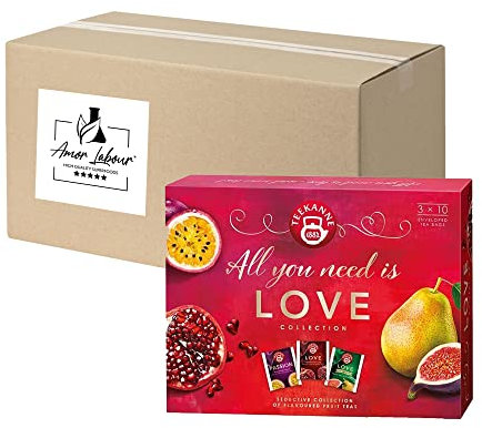 AMOR LABOUR Teekanne LOVE Fruits Collection Box 3 x 10 Beutel Früchtetee