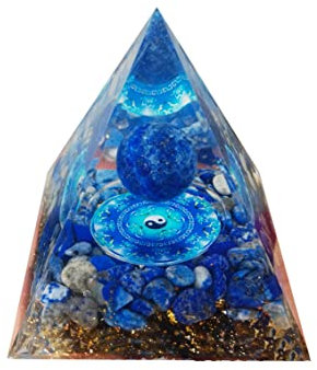 VNSTKWW Orgonite Pyramide Pierre de Guérison - Cristal Chakra Reiki Ornement de Vie d'arbre Symbolise la Percée de Carrière Bonheur Sécurité Santé Cadeau de Guérison Positive - 6cm