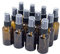 Topsky 12×30ml Leer-Sprühflaschen aus UV-beständigem Glas mit feinem Zerstäuber – Ideal für ätherische Öle, Parfums und Haarfestiger (Braun)