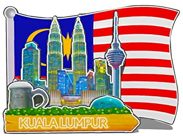 Malaysia Kuala Lumpur Magnet Fridge Magnet Wooden 3D Landmarks Travel Collectible Souvenirs Decoration Handmade -608