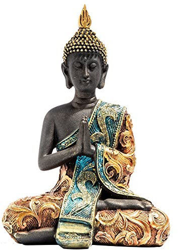 KOFSOL Fox Buddha -Statue, Große Thailand Buda Buddha Skulptur, Grüner Harz Hand Machte Buddhismus Hindu Fengshui Figur Meditation Home Decor (Color : 20cm)