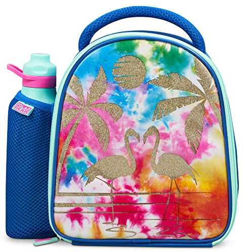 Polar Gear Bouteille à déjeuner isotherme à paillettes avec poche latérale en maille, poignée - 600D réutilisable pour nourriture et boissons - Pour école, crèche, collations, pique-nique - Polyester