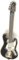 GBJUK Schwarze E-Gitarre, Emaille, Anstecknadel mit Schmetterlingsverschluss auf der Rückseite, Metall