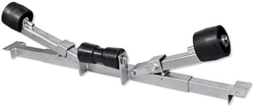 Goliraya Support Inférieur de Remorque de Bateau avec Rouleaux Support Fond Rémorque pour Bateau (80-124 cm) de Large
