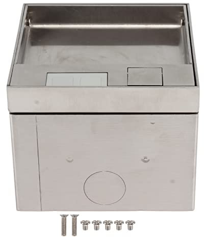 Bodensteckdose, Bodendose Enchufe de Piso de Acero Inoxidable Presa Elettrica Pavimento PC Montaje Empotrado a Prueba de Agua AC250V para Uso en Interiores y Exteriores