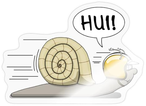 Rennschnecke Lustiges Design Sticker Aufkleber