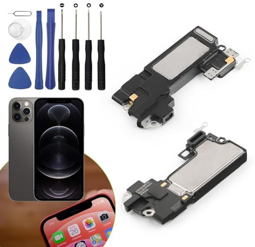 YHXMARSCAN Loud Speaker Replacement for iPhone 12/12 Pro Ringer Buzzer Flex Cable Loudspeaker Replacement for iPhone 12/12 Pro with Tool