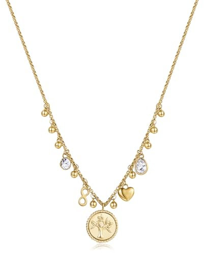 Brosway Collana Donna In Acciaio Con Simbolo Albero Della Vita, Collana Donna Collezione Chakra - BHKN101