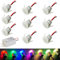Kpslucerna - Lote de 9 focos LED empotrables (1 W, aluminio, 12 V, 1 W, para cocina, escalera, armario, pasillo, bricolaje, color rojo y azul, blanco