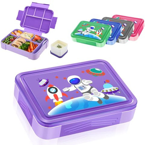 Yskmefun Brotdose Kinder mit Fächern | 1300ml Lunchbox Kinder| Bento Box Kinder | Brotbox| Snackbox | Perfekt für Schule, Kindergarten & Unterwegs | BPA Frei vesperbox kinder