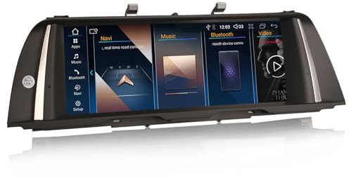 Erisin Qualcomm 10.25 Android 14 8-Kern 4GB RAM+64GB ROM Autoradio Bluetooth GPS Navi für BMW 5er F10/F11 CIC Unterstützt IPS Touchscreen iDrive CarPlay Android Auto DAB+ DSP WiFi iDrive OEM Canbus