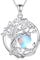 FANCIME Lebensbaum Mondstein Kette für Damen 925 Sterling Silber Baum des Lebens Mondstein Anhänger Halskette Schmuck Geschenke für Frauen Mädchen, Kettenlänge: 40+5 cm