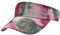 ZLYC Damen Sommer Sonnenschild Golf Visor Cap mit Klettverschluss(Krawatte Gefärbt Himbeere Grün),Einheitsgrößere Grün