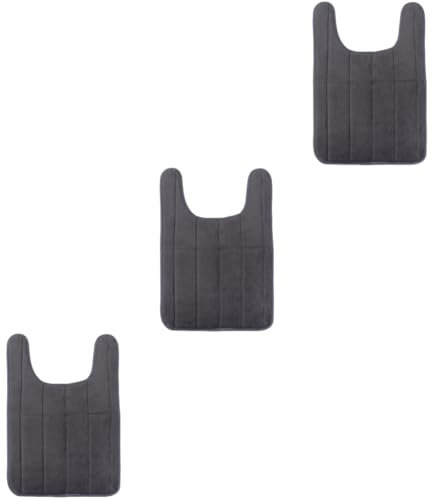IMIKEYA 3stücke U-Form Memory Foam Toilettenmatte rutschfest Dunkelgrau Komfortabel Und Langlebig Für Badezimmer Und Toiletten