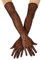 HUANIZI Leopard Lange Handschuhe Damen - Leopard Kostüm Handschuh - Ellenbogen Handschuhe, Kaffee