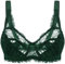 CLOUDA Women's Floral Lace Bra Full Coverage Non Padded Underwired Minimiser Bra 85 (UK, Cup & Band, B, 38, Green)