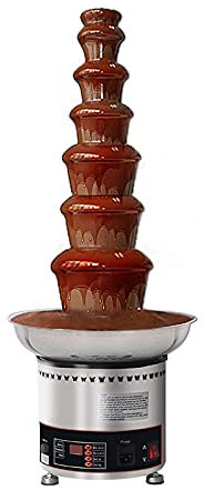 sjdoPulse 4/5/6/7 Tires Chocolate Fondue Fountain,Stainless Steel Chocolate Waterfall Machine Melting Dipping Makerfor Party Wedding Birthday Christmas