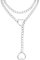 JJDreams Slip Chain Choker Necklaces Adjustable Silver Y Lariat Necklace for Women Punk Drop Heart-shaped Pendant Gothic Jewelry Long Cuban Link Chain Gift for Christmas-51