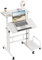 Dripex Standing Desk, Height Adjustable Rolling Desk with Tilting Table Top, Sit-Stand Workstation with Wheels, 60 x 60 cm, laptop Table, Workstation for Home and Office