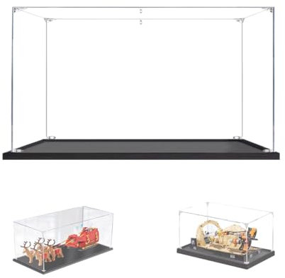 BOOVAX Vitrine für Lego 75380 40499 10357 - Acryl Klar Schaukasten für [Podrennen in Mos Espa/Schlitten des Weihnachtsmanns/Cobra 427S] - Vitrine - 35x20x15cm | 2mm (Nur Vitrine)