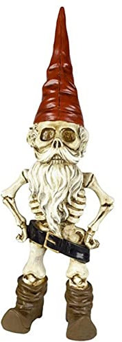 Style 2 Skeleton Garden Gnome Statues Halloween Decoration,Resin Zombie Gnome Ornament Statues & Sculptures for Halloween Garden Decor