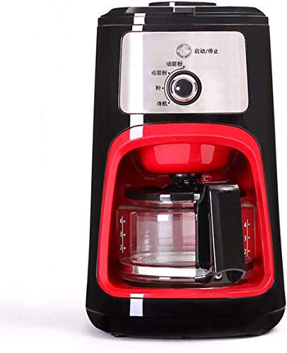 CNNKWXTW Coffee Machine Bean to Cup Coffee Machine,600Ml Filter Coffee Maker with Coffee Grinder and Glass Carafe Permanent Reusable Filter Anti-Drip System,900W