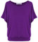 Van Der Rich ® - Tee Shirt Oversize Manche Chauve Souris - Femme (Violet, XXL)