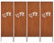 Kapaga - Lot de 4 Brise-vues en Métal Corten 160 x 50 cm - Effet Rouillé - Paravent Rustique pour Jardin - Panneaux de Protection Extérieurs - Élément Décoratif de Jardin - Clôture Déco (Motif 3)