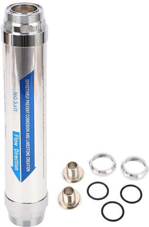 Descalador de Agua de Acero Inoxidable, Ablandador de Agua Magnética No Salética, Removedor de Escala Doméstica para Ducha, Lavavajillas, Calentador Solar (1/2 pulgada (DN15))