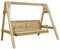 Massbinet Hollywoodschaukel Schaukelbank Imprägniertes Kiefernholz Gartenschaukel Schaukelbank 205x150x157 cm