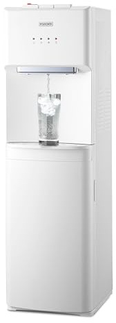 Igloo Bottom-Loading Water Dispenser – Water Cooler Dispenser with Hot & Cold Temperature Settings- Electric Water Dispenser Fits 3 & 5-Gallon Jugs with Child Safety Lock for Home & Office Use– White
