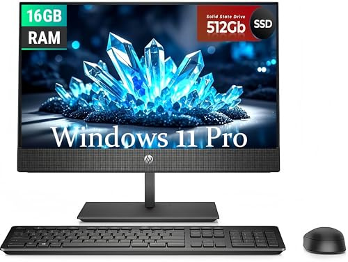 HP ProOne 600 G5 All-in-One Ordinateur de Bureau, FHD 21.5 (1920 x 1080), Intel Core i5-9500, 16 Go RAM, SSD 512 Go, Clavier QWERTY, Souris, USB WiFi, Windows 11 Pro (Refurbished)