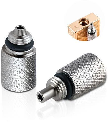 Adibbo Gas Refill Adapter für S.T. Dupont Feuerzeug (2-teilig) | Passend für Ligne 2 (Modelle mit gelben/grünen Gasflaschen), Gatsby & Ligne 1 Large, Gas-Nachfülladapter für Feuerzeuggas