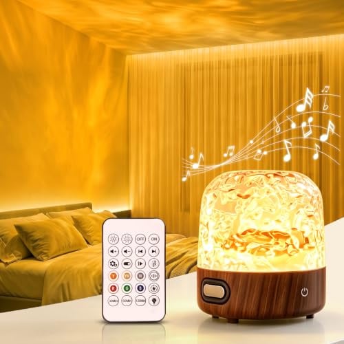 UPXNBOR Sternenhimmel Projektor Nachtlicht mit Bluetooth-Lautsprecher | Stimmungslicht Kabellos für Bad, Schlafzimmer & Wohnzimmer, Polarlichtlampe mit 16 Farben, 2 Schirme, IP54, Geschenk für alle