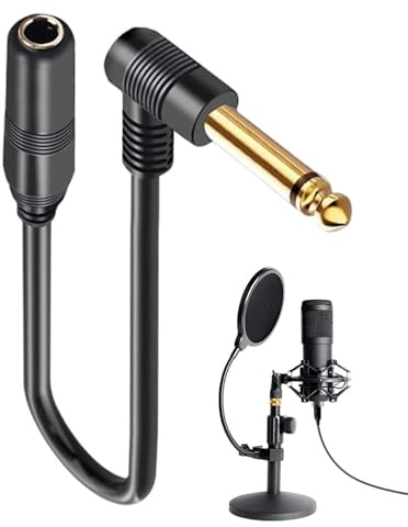Cavo prolunga per chitarra maschio femmina - Jack da 6,35 mm Trasmissione stabile Plug e Play Sound | Cavo audio stereo maschio femmina | Per registrazioni, prestazioni dal , chitarre