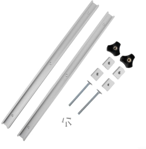 T-Schienensystem für Radialsägen, Bohrmaschinen und Werkbänke mit Schienen aus Aluminiumlegierung und Standard-T-Bolzen-Kompatibilität (500 mm)