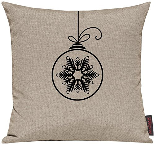 ShirtInStyle Kissenhülle Für Auserwählte! Sofakissen, Kissenbezug, Kissenhülle, Motiv Christbaum Kugel Schmuck, Farbe Taupe