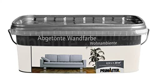 Primaster Wandfarbe Wohnambiente 2,5L Milch Matt Innenfarbe Deckenfarbe