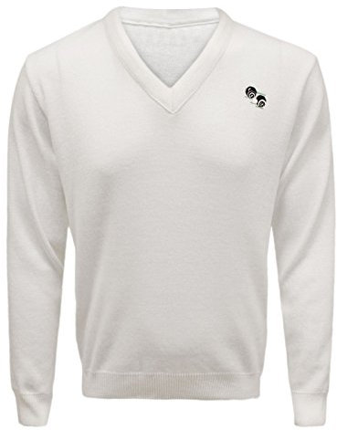 Mens Lawn Bowls Accessories V Neck Classic White Mens Clothes for Bowling Sports Top Men Sleeveless Jumper Zip Cardigan Jersey Tank Top (Long Sleeve, 3XL)