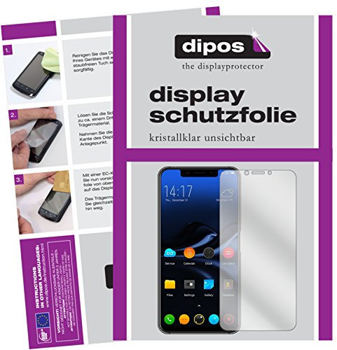 dipos I 2X Schutzfolie klar kompatibel mit Elephone A4 Folie Displayschutzfolie
