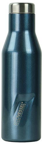 EcoVessel 's Aspen Tri Max Vacuum Insulated Stainless Steel Water and Wine Bottle, Blue Moon, 473 ml
