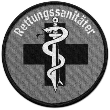 Patch Rettungssanitäter Sanitäter Polizei Bundeswehr Tarn Doktor Kreuz BW #31189