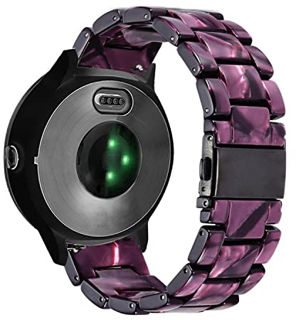 Abanen Watch Band for Garmin Venu 2 Plus/Venu Sq/Venu, 20mm Quick Release Resin Lightweight Wristband Strap with Stainless Steel Buckle for Garmin Vivoactive 3,Vivomove Sport (Purple)