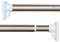 BAILEY JO Tringle Extensible pour Rideau de Douche 360-410CM sans Perçage en Acier Inoxydable Argenté Diamètre 32mm Barre Télescopique Multifonction pour Balcon/Chambre/Salle de Bain
