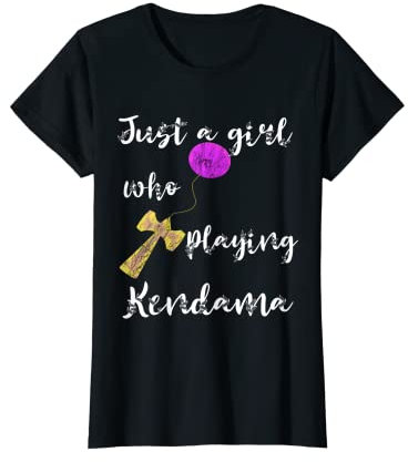 Just A Girl Who Playing Kendama Spielerin Spielzeug Spielen T-Shirt