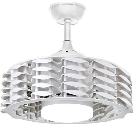 SULION SULION-075811 Bianco ventilatore da soffitto senza pale e luce led da 24W telecomando incluso